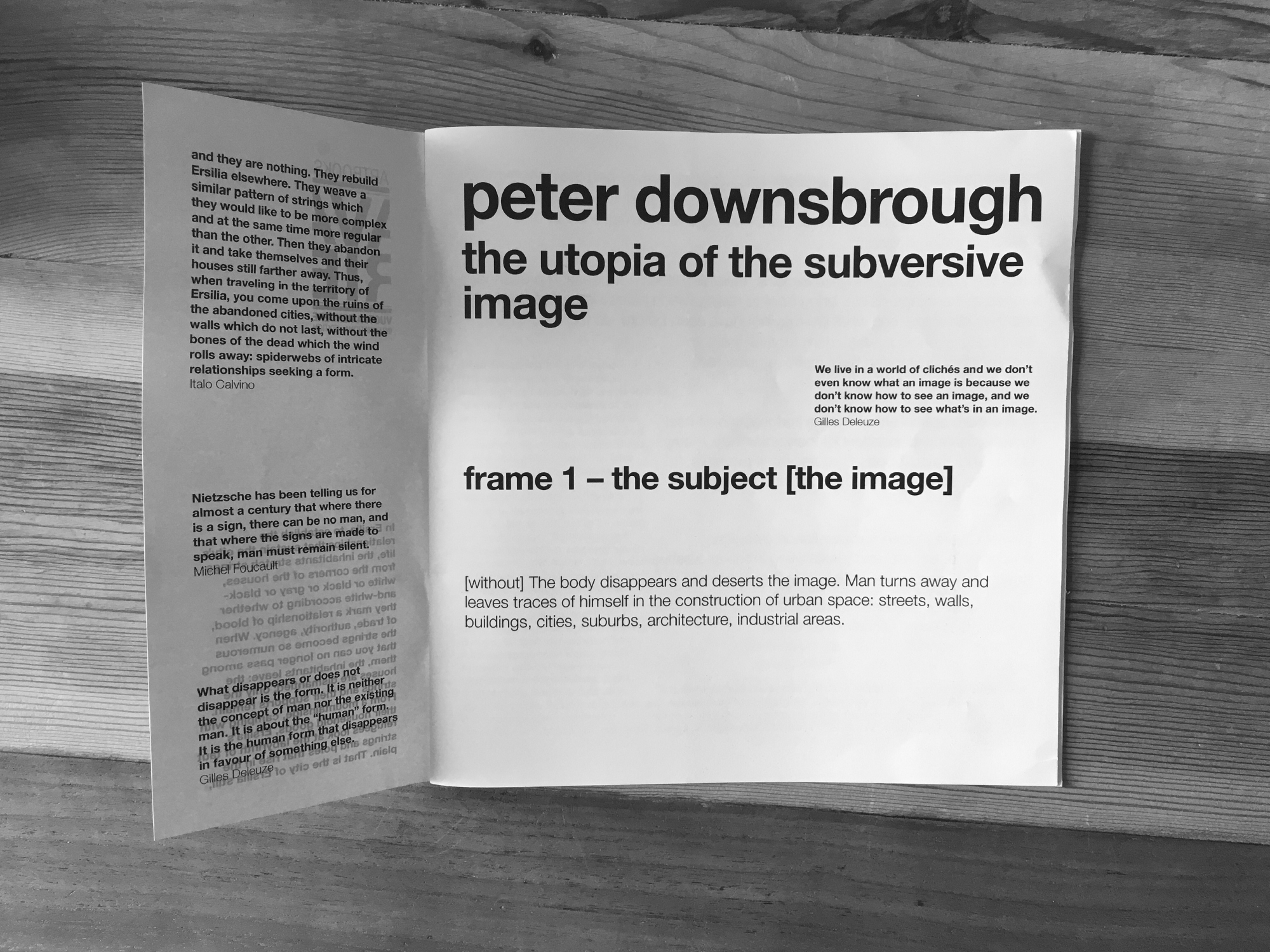 Peter Downsbrough – hence here or option –artbook